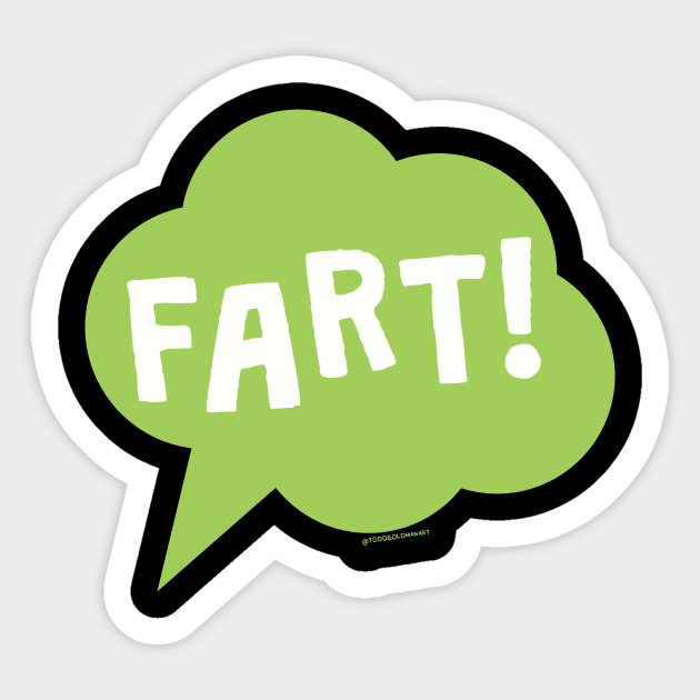 FART Sticker by toddgoldmanart